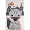 Tapis enfant multicolore à courtes mèches Mr Fox Nattiot