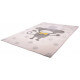 Tapis de confection belge pour enfant gris Polka Monkey Nattiot