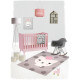 Tapis pour chambre d'enfant gris Lola Polka Nattiot