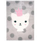 Tapis pour chambre d'enfant gris Lola Polka Nattiot