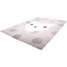 Tapis pour chambre d'enfant gris Lola Polka Nattiot