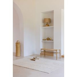 Tapis naturel blanc design abstrait Craft Fundament