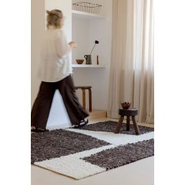 Tapis abstrait design marron naturel Craft Fundament