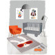 Tapis Nattiot gris pour enfant rectangle Clyde