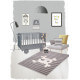 Tapis gris pour chambre d'enfant et bébé Sweet Skull Nattiot