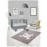 Tapis gris pour chambre d'enfant et bébé Sweet Skull Nattiot