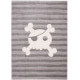 Tapis gris pour chambre d'enfant et bébé Sweet Skull Nattiot