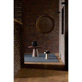 Tapis laine plat naturel uni tissé main Grid