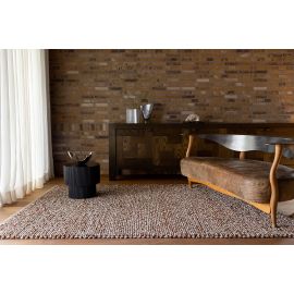 Tapis plat laine moderne tissé main Nest