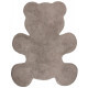 Tapis bébé taupe en coton lavable en machine Little Teddy Nattiot