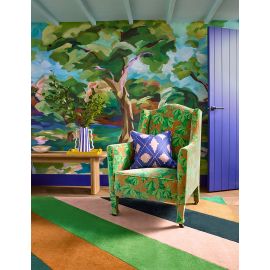 Tapis multicolore moderne laine tufté main Sherbet Stripe