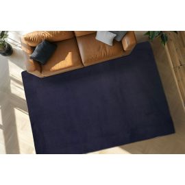 Tapis uni doux moderne longues mèches Luma