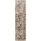 Tapis courtes mèches vintage rayé gris Sila