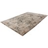 Tapis courtes mèches vintage rayé gris Sila