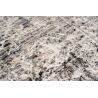 Tapis courtes mèches vintage rayé gris Sila