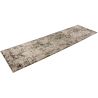 Tapis courtes mèches vintage rayé gris Sila