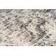 Tapis courtes mèches vintage rayé gris Sila