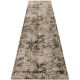 Tapis courtes mèches vintage rayé gris Sila
