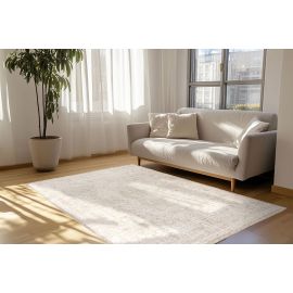 Tapis vintage crème rayé rectangle Tavi