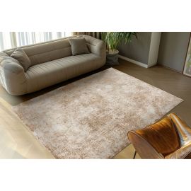 Tapis vintage pêche rayé intérieur Xara