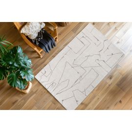 Tapis abstrait crème moderne Wima