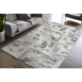 Tapis abstrait lavable en machine design Cira