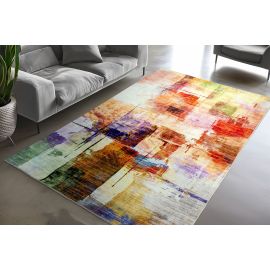 Tapis lavable en machine moderne abstrait Inis
