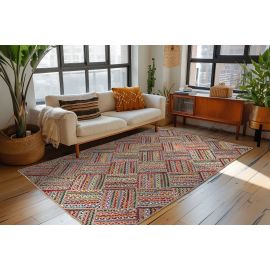 Tapis multicolore jute et coton design Mavi