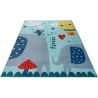 Tapis chambre enfant rectangle lavable en machine Aranda