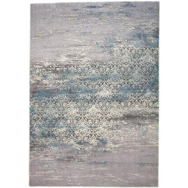 Tapis vintage rayé en polyester Panja