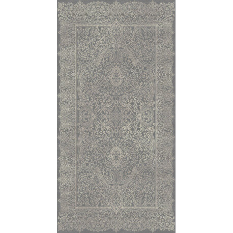 Tapis contemporain gris en polyester doux Pania