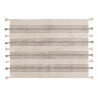 Tapis en coton naturel avec pompons Stripes Lorena Canals