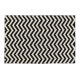 Tapis lavable en machine en coton naturel noir et beige Zig-Zag Lorena Canals