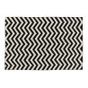 Tapis lavable en machine en coton naturel noir et beige Zig-Zag Lorena Canals