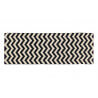 Tapis lavable en machine en coton naturel noir et beige Zig-Zag Lorena Canals