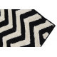 Tapis lavable en machine en coton naturel noir et beige Zig-Zag Lorena Canals