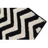 Tapis lavable en machine en coton naturel noir et beige Zig-Zag Lorena Canals