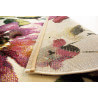 Tapis contemporain à motifs fleuris multicolore Tambo