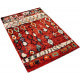 Tapis ethnique rouge pour salon en polypropylène Rodez