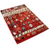 Tapis ethnique rouge pour salon en polypropylène Rodez