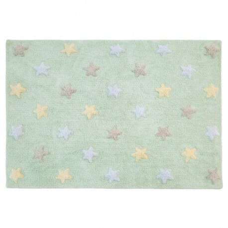 Tapis enfant en coton Tricolor Stars Lorena Canals