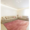 Tapis doux en polyester rose shaggy Marnie