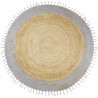 Tapis rond en jute avec franges pour chambre d'enfant Aslesha Nattiot