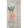 Tapis enfant avec graduation et attache murale en coton Totem Nattiot