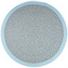 Tapis enfant rond en coton tressé main bleu Brenda Nattiot