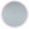 Tapis enfant rond en coton tressé main rose Brenda Nattiot