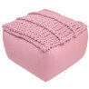 Pouf en coton crocheté main rose Néo Nattiot