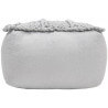 Pouf en coton crocheté main gris Néo Nattiot