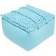 Pouf en coton crocheté main bleu capri Néo Nattiot