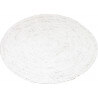 Tapis rond tissé main plat en coton blanc Circle